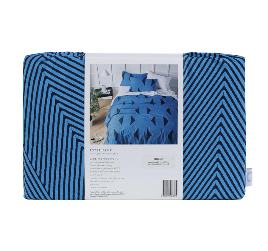 Aster Quilt Cover Set Range Blue - Image 6