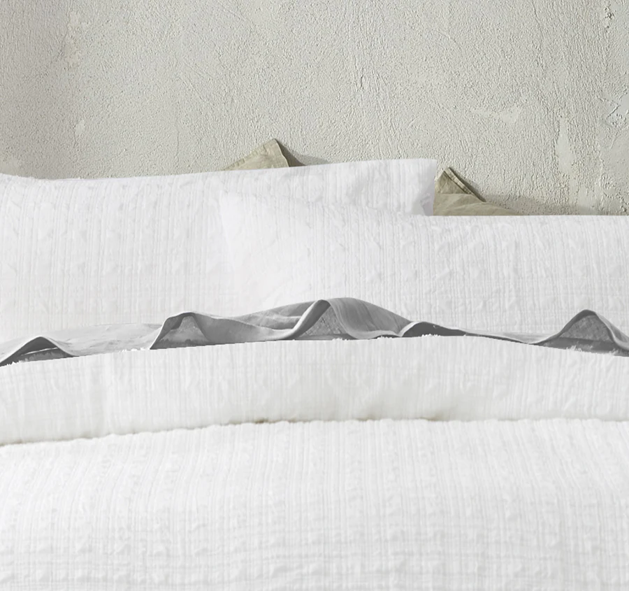 Augusta Quilt Cover Set Range White - Image 4