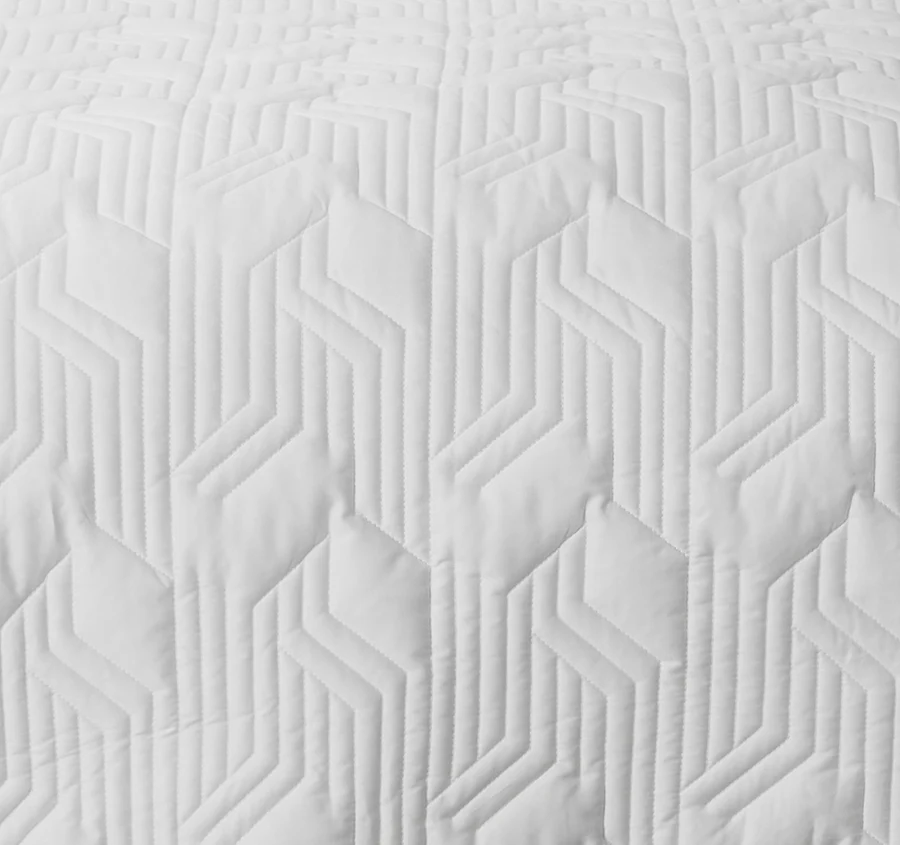 Bamboo Azure 400THC Cotton Coverlet Set Range White - Image 2