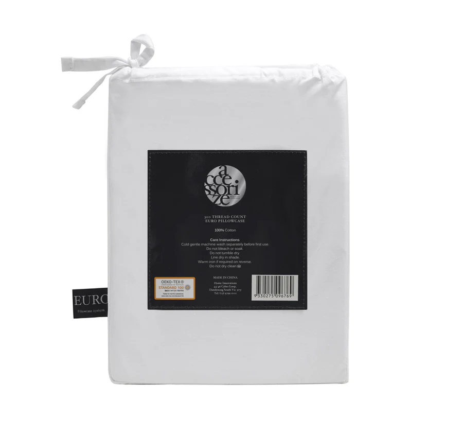 Hotel Deluxe European Tailored Pillowcase White - Image 4