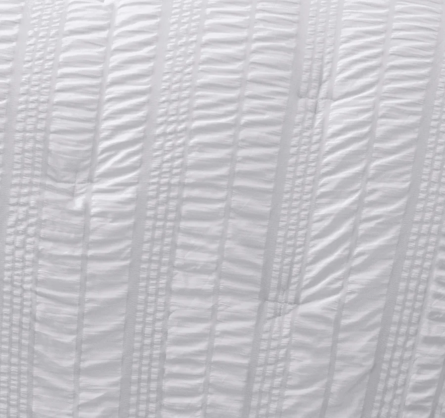 Seersucker Comforter Set Range White - Image 2