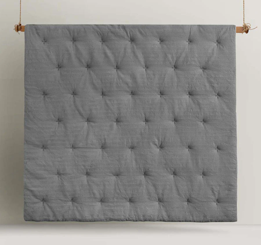 Soho Waffle Comforter Set Range Dark Grey - Image 3