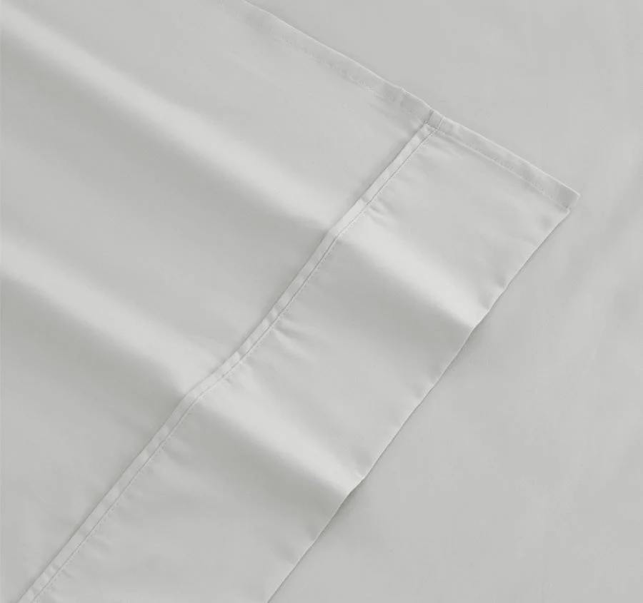Tuscan Collection Cotton Percale Sheet Set Range Silver - Image 2