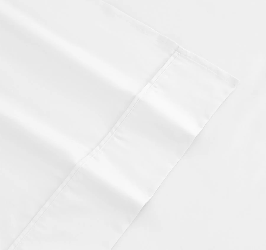 Tuscan Collection Cotton Percale Sheet Set Range White - Image 2