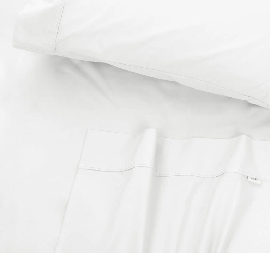 Tuscan Collection Cotton Percale Sheet Set Range White - Image 3