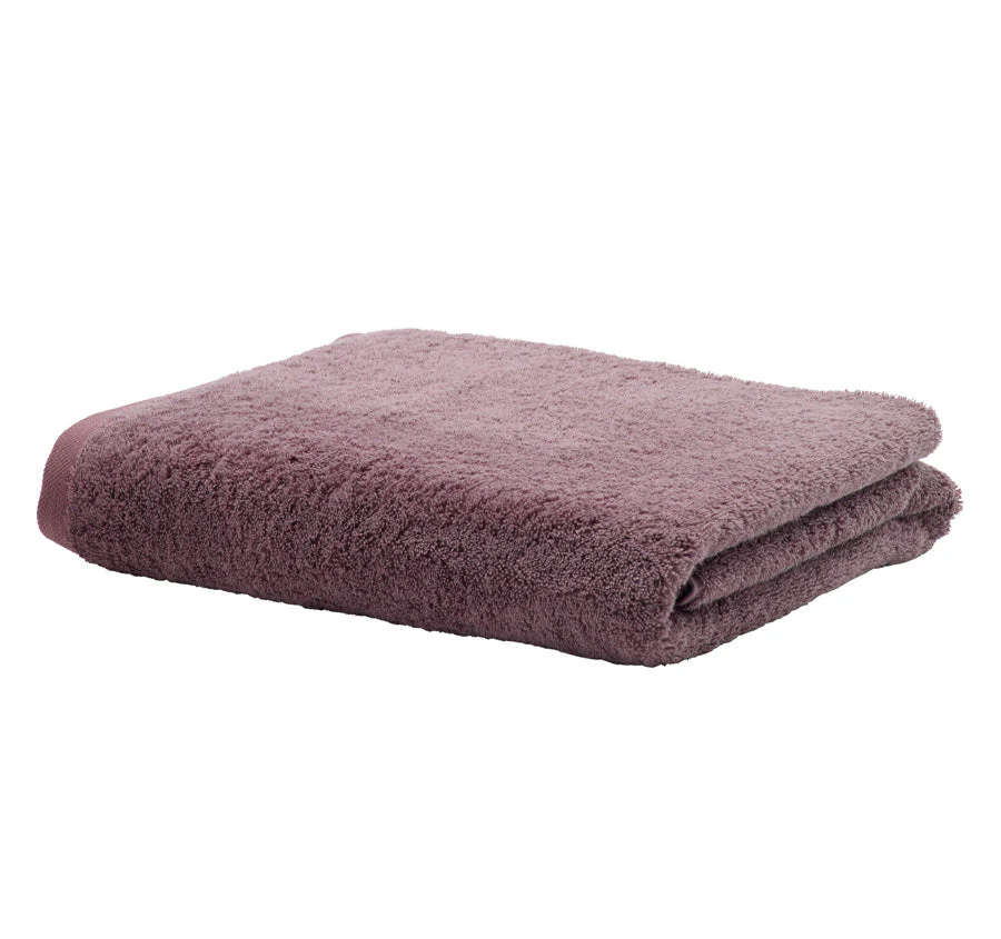 London 600GSM Egyptian Combed Cotton Bath Towel Range Mauve - Image 3