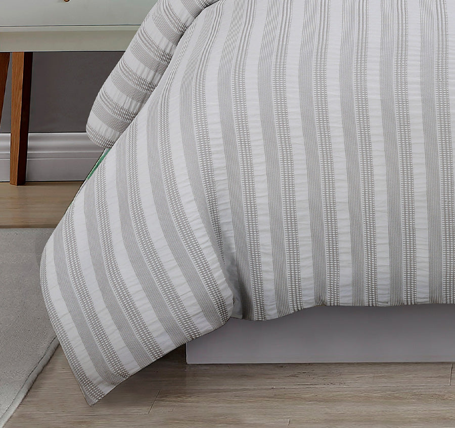 Cove Quilt Cover Set Range Coastal Grey - Image 8