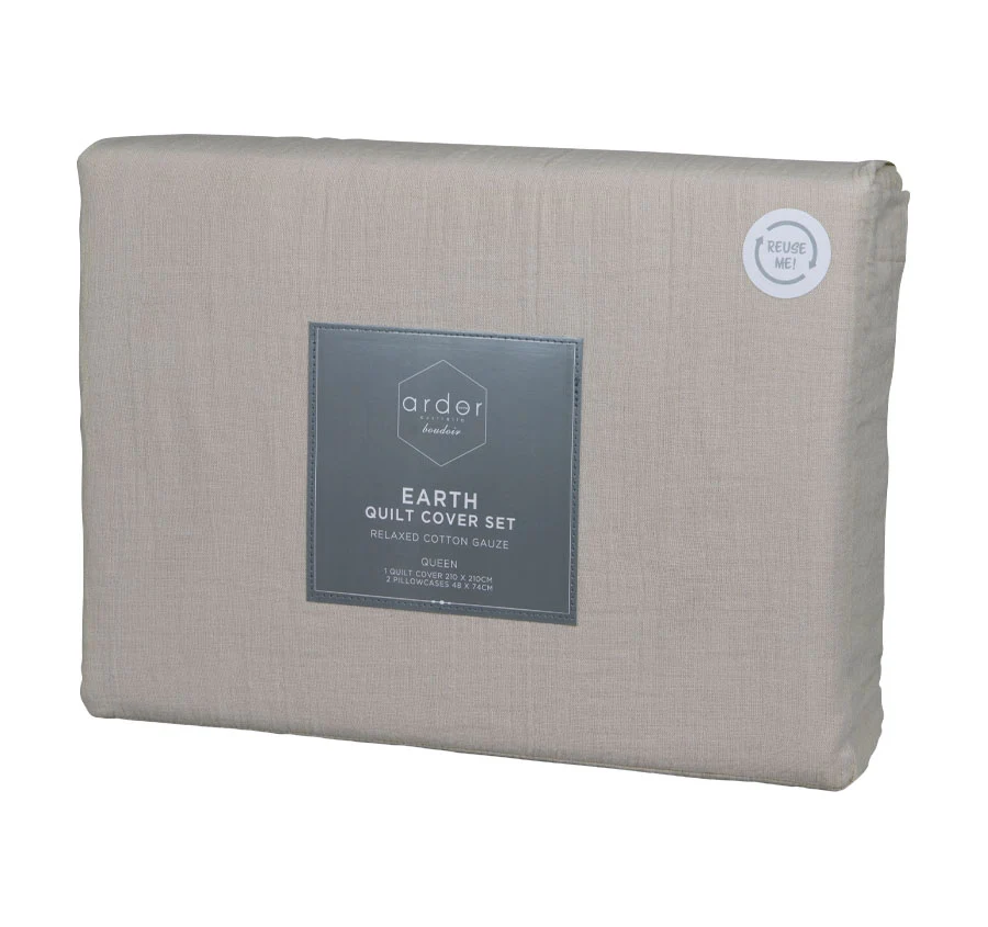 Earth Quilt Cover Set Range Oatmeal - Image 4