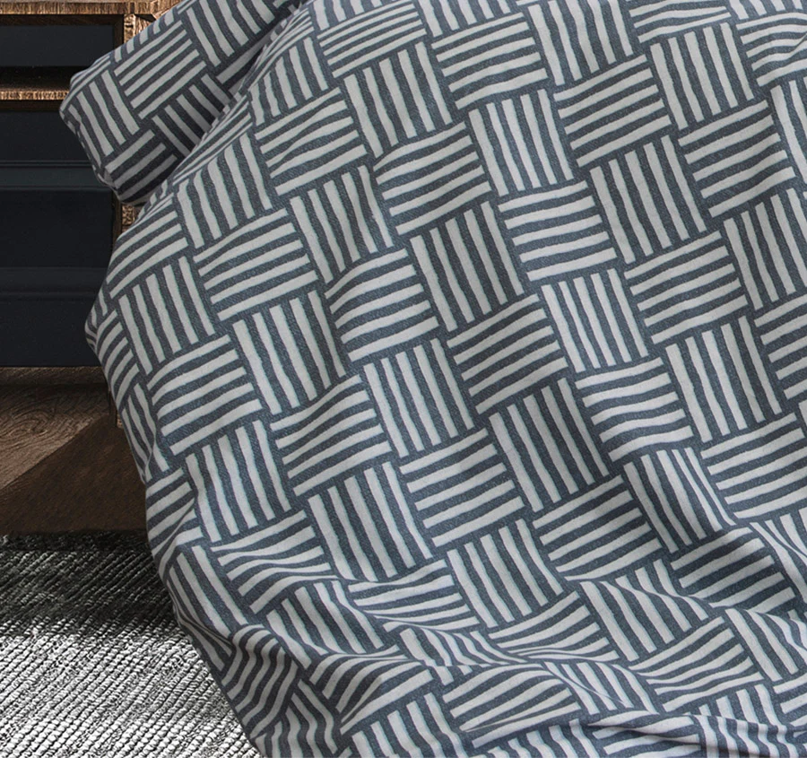 Fletcher Quilt Cover Set Range Faded Indigo - Image 3
