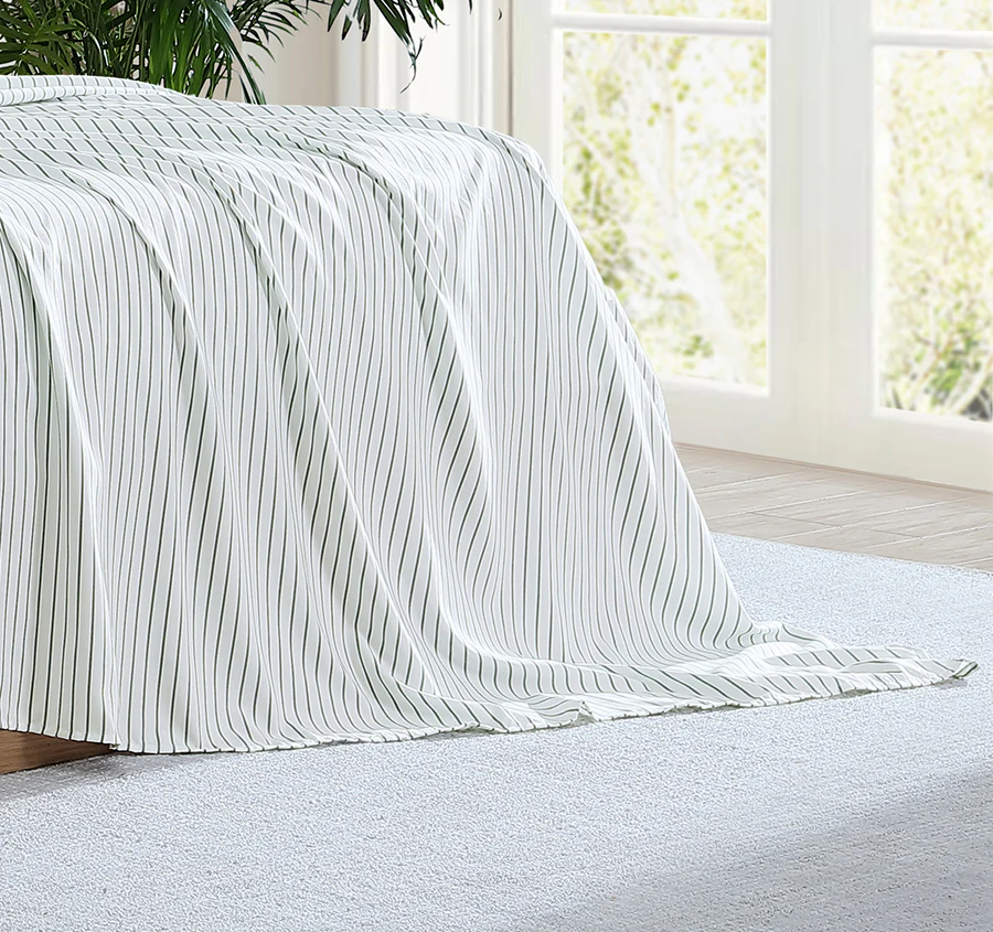 Frankie Stripe Sheet Set Range Sage - Image 3