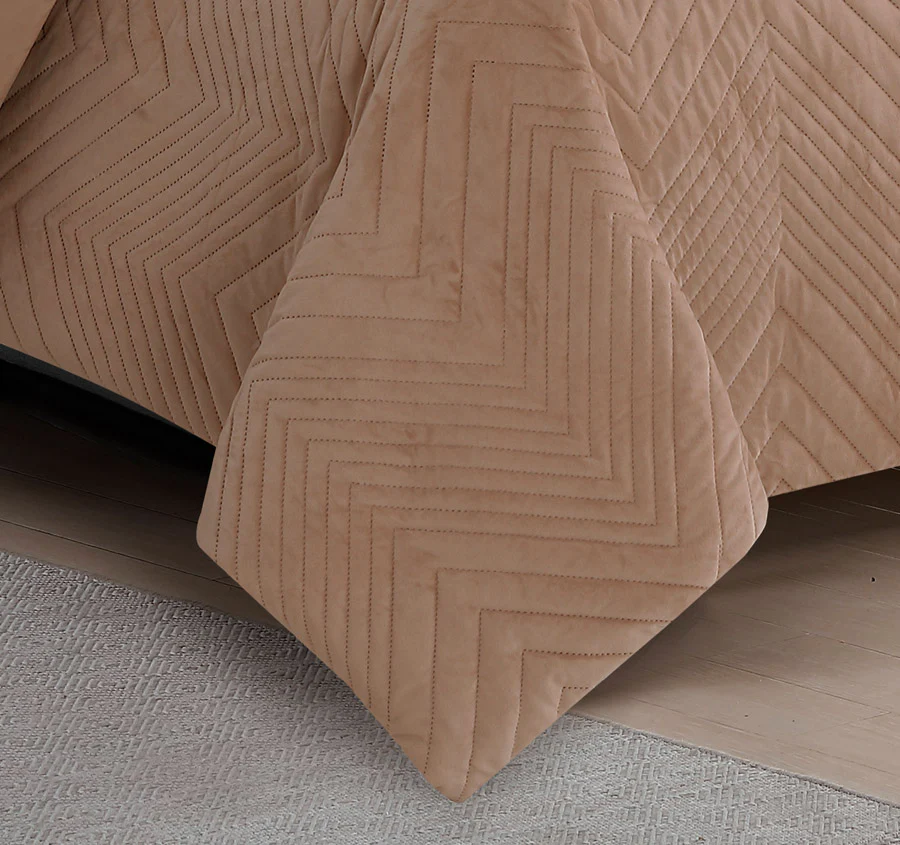 Hana Quilt Cover Set Range Champagne - Image 3
