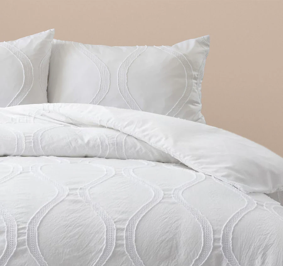 Lucy Quilt Cover Set Range White - Image 4