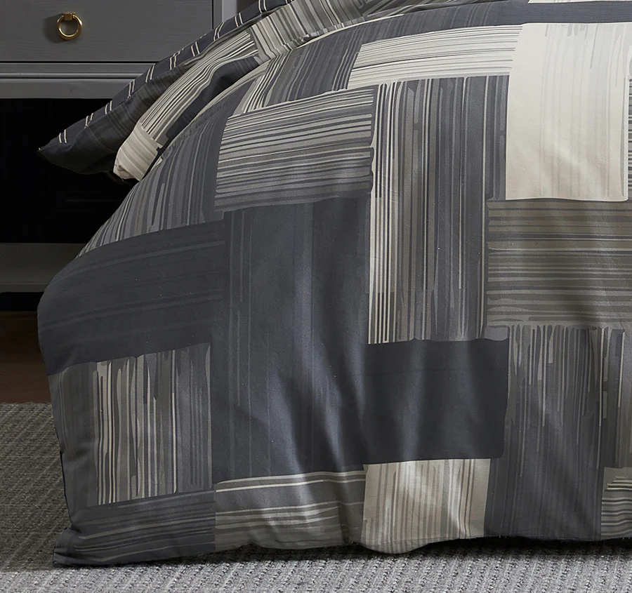 Cameron Quilt Cover Set Range Charcoal - Image 3