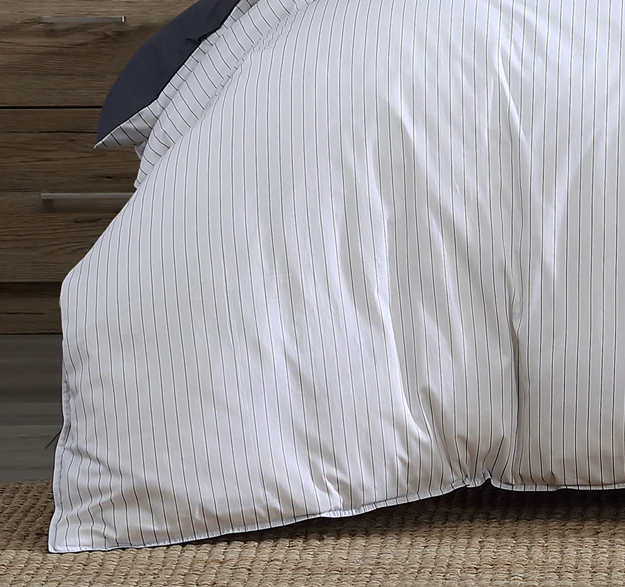 Khan Stripe Quilt Cover Set Range Indigo - Image 3