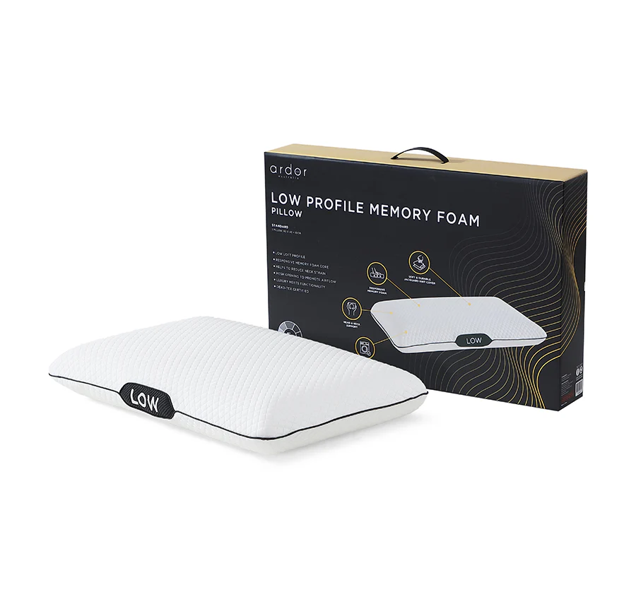 Memory Foam Low Profile Standard Pillow