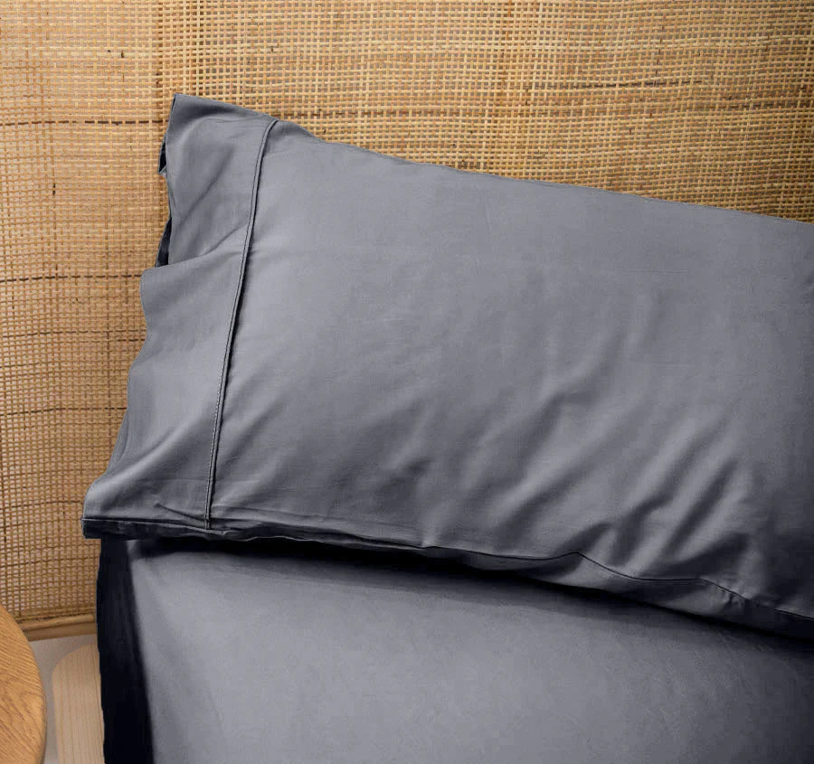 Bamboo Eco 400THC Cotton Queen Pillowcase Charcoal - Image 4