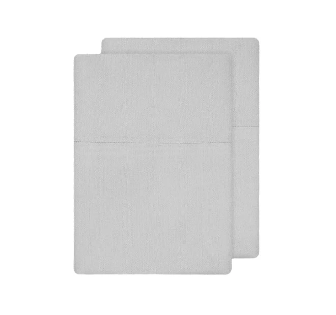 Bamboo Eco 400THC Cotton Standard Pillowcase Pair Grey - Image 3