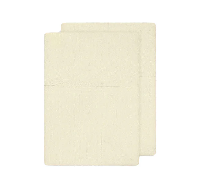 Bamboo Eco 400THC Cotton Standard Pillowcase Pair Ivory - Image 3