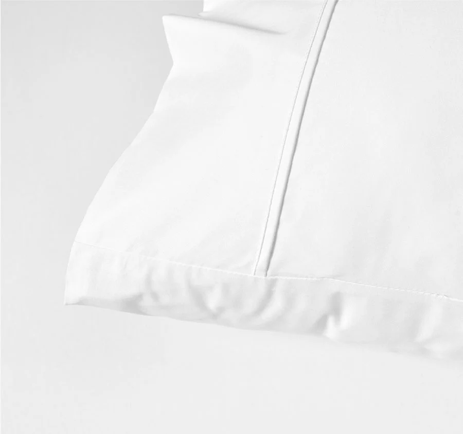 Bamboo Eco 400THC Cotton Standard Pillowcase Pair White - Image 4