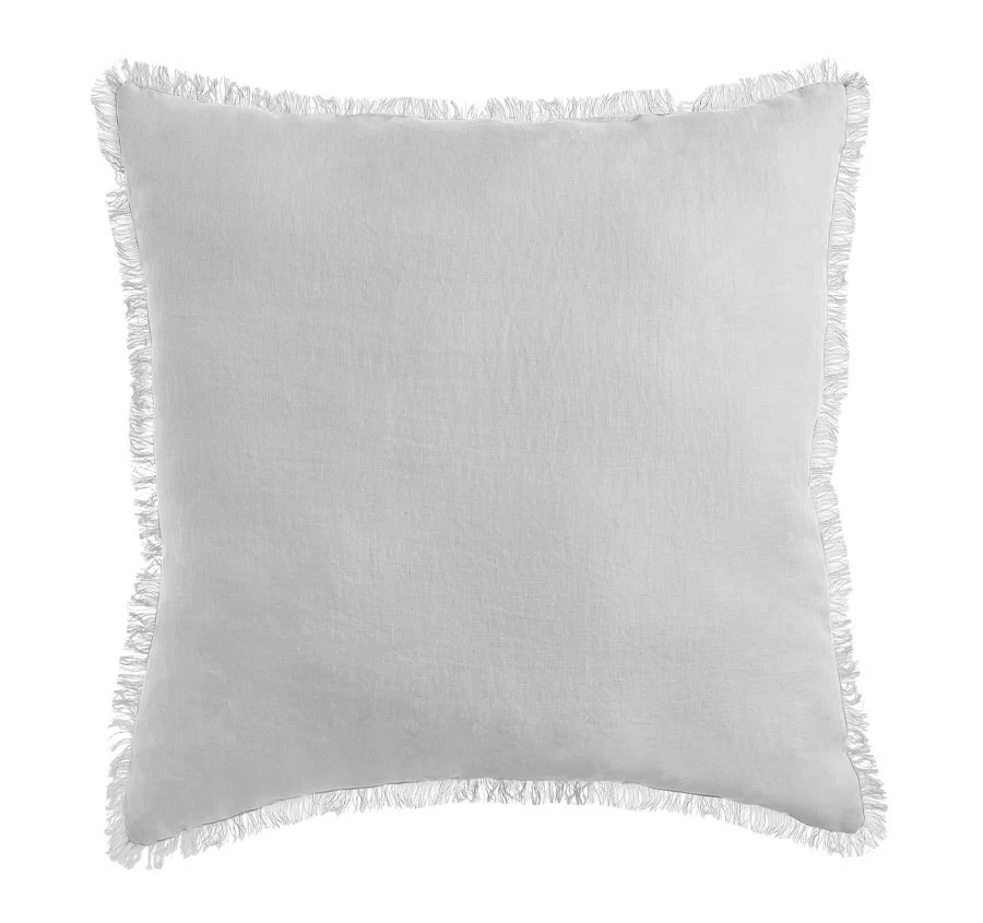 Stonewashed French Linen 55x55cm Cushion Dove Grey