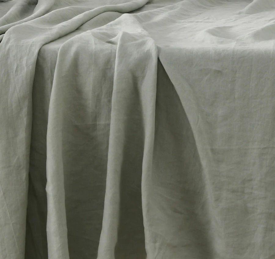 Stonewashed French Linen Mega Sheet Set Range Sage - Image 2