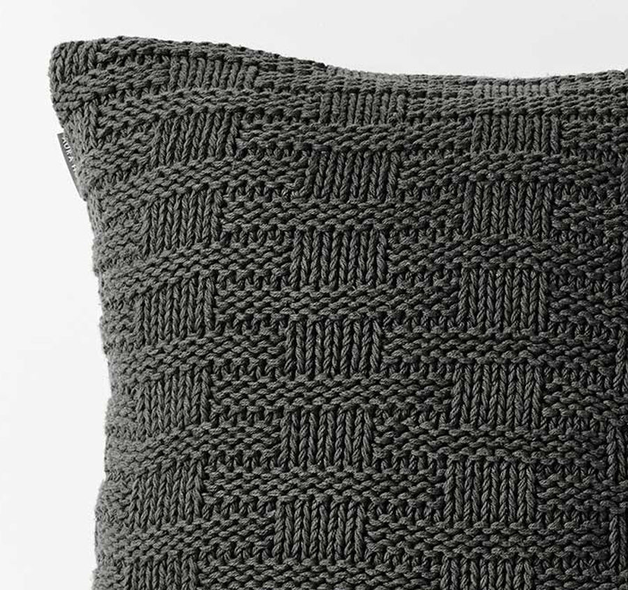 Basket Weave 50x50cm Filled Cushion Shadow - Image 2