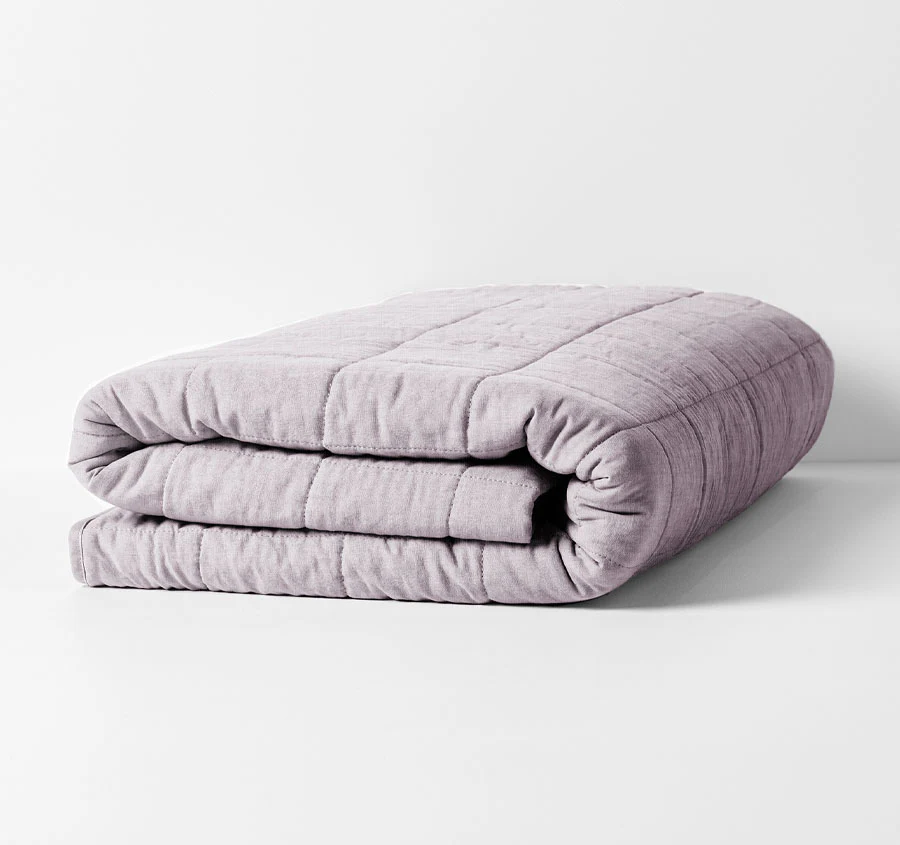 Chambray Bed Cover Lilac - Image 5