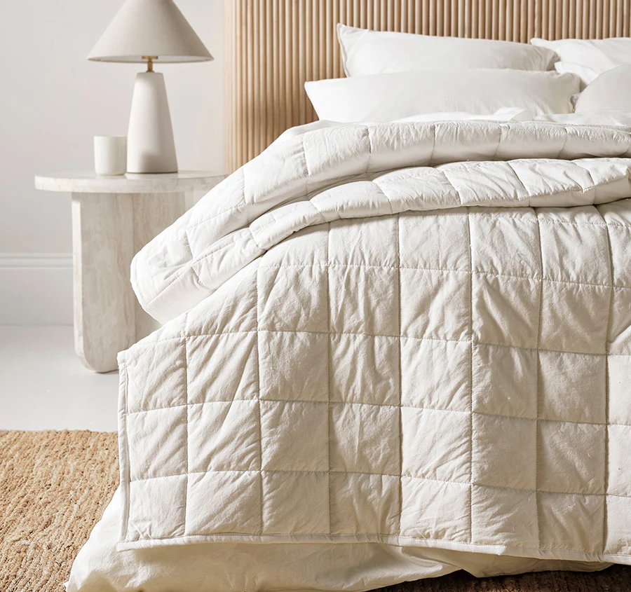 Evie Organic Cotton Coverlet White - Image 5