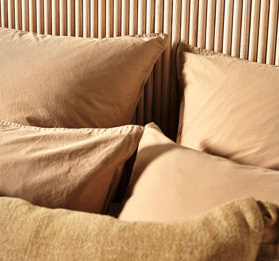 Evie Organic Cotton Quilt Cover Range Toasted Pecan - Image 4