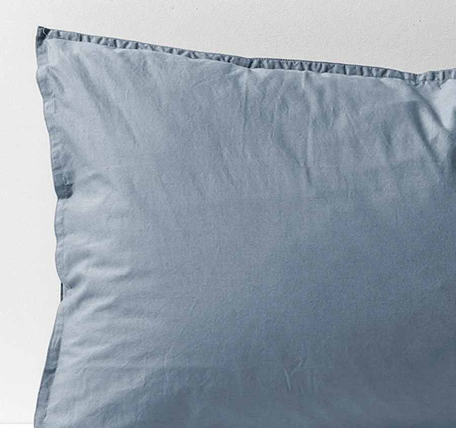 Evie Organic Cotton Standard Pillowcase Denim - Image 2