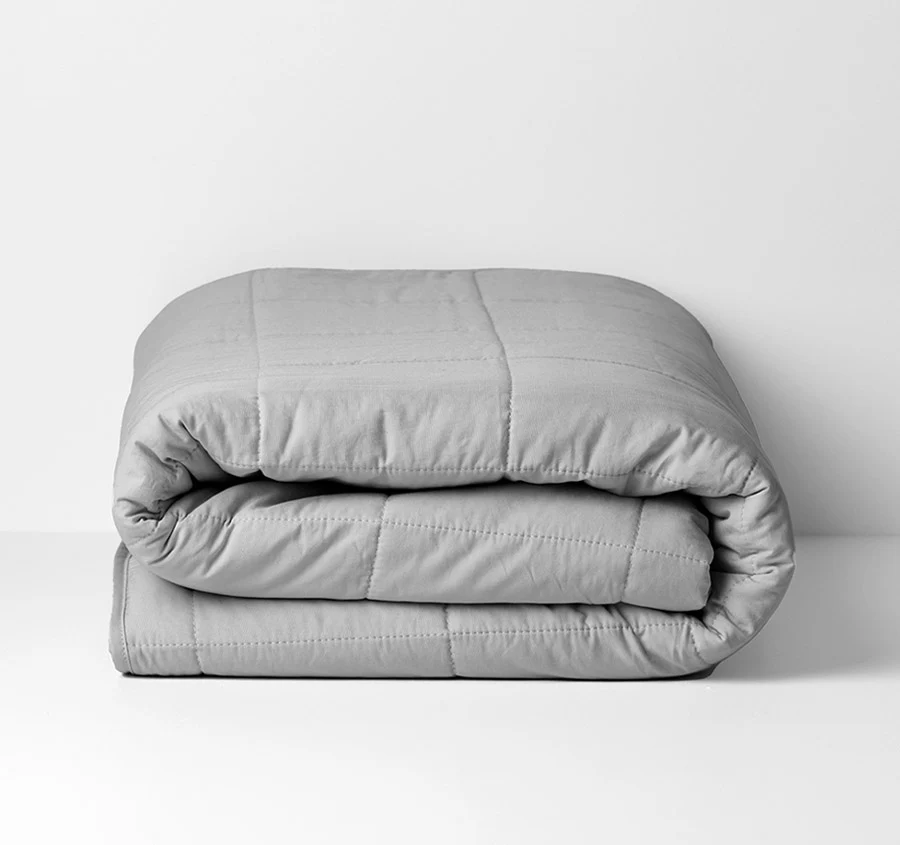 Halo Organic Cotton Coverlet Pebble - Image 5