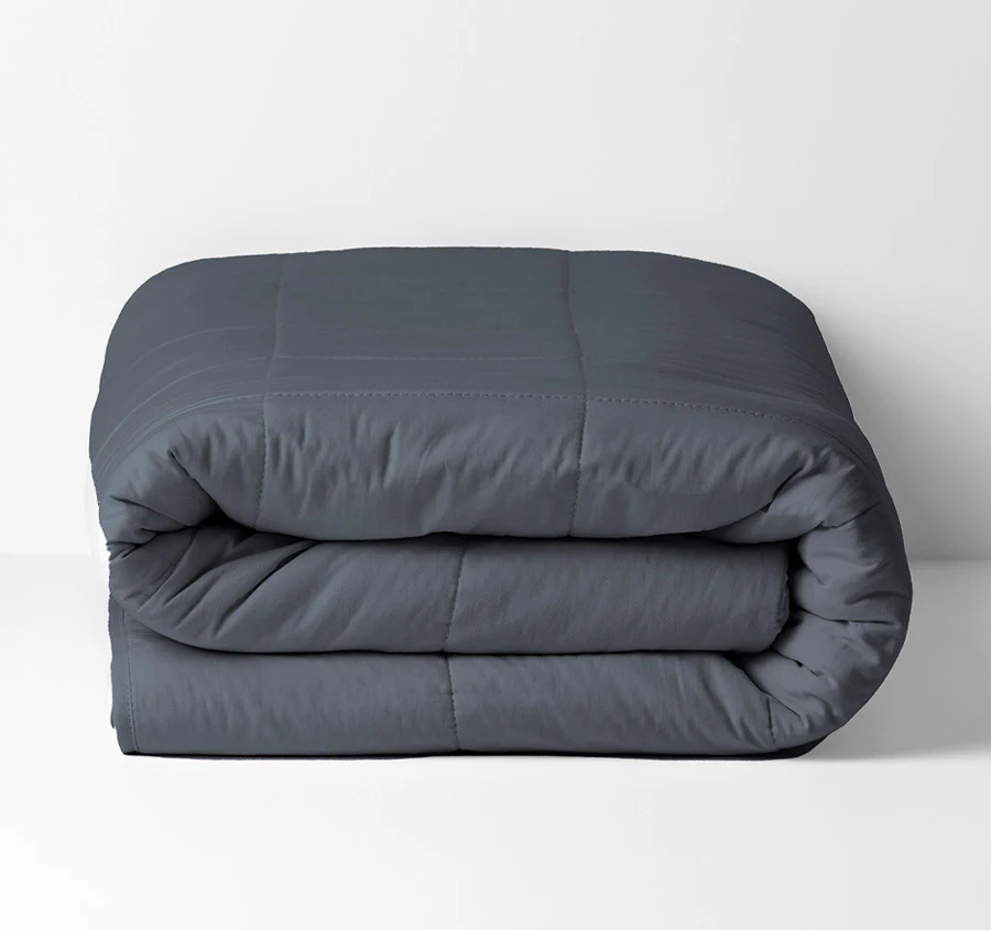 Halo Organic Cotton Coverlet Steel - Image 5