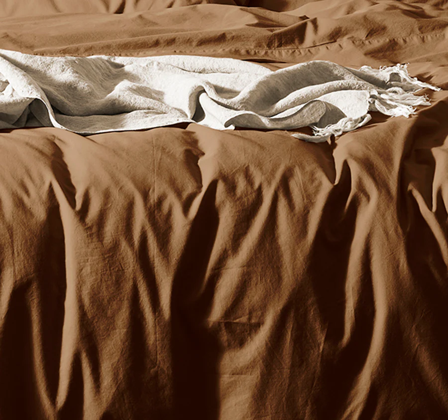 Halo Organic Cotton Quilt Cover Range Nutmeg - Image 2