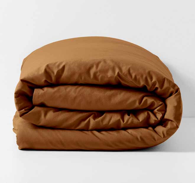 Halo Organic Cotton Quilt Cover Range Nutmeg - Image 5