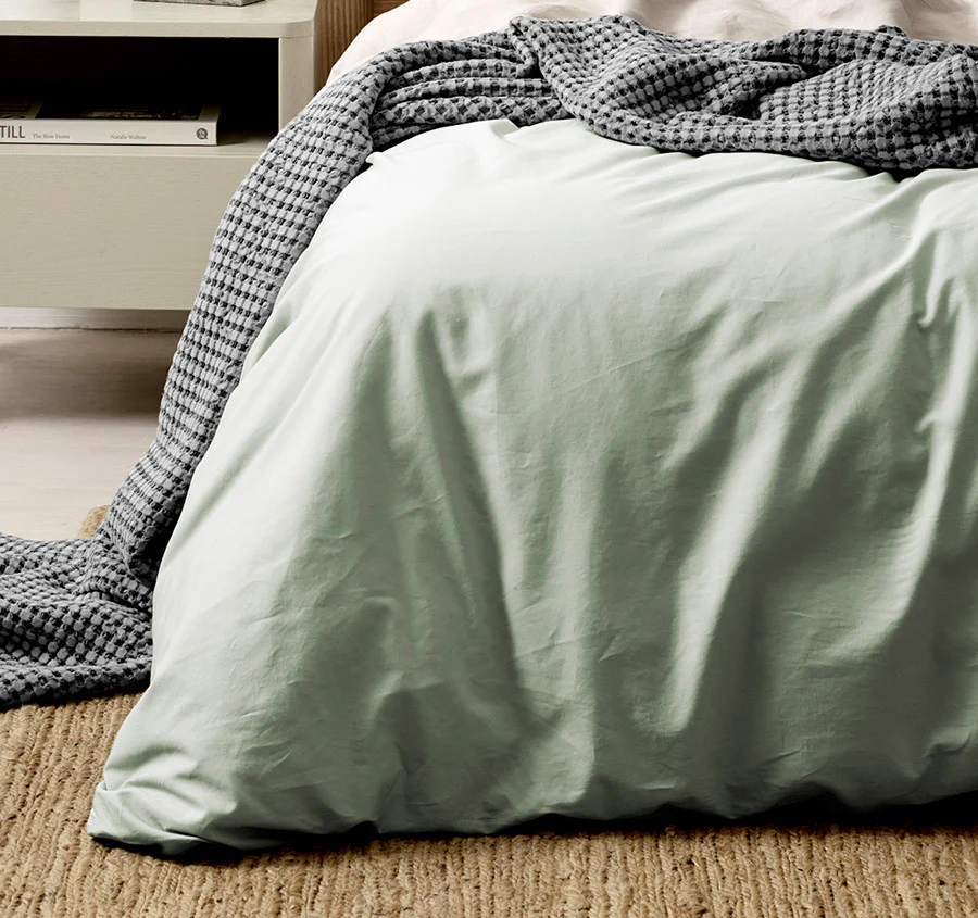 Halo Organic Cotton Quilt Cover Range Sage - Image 3