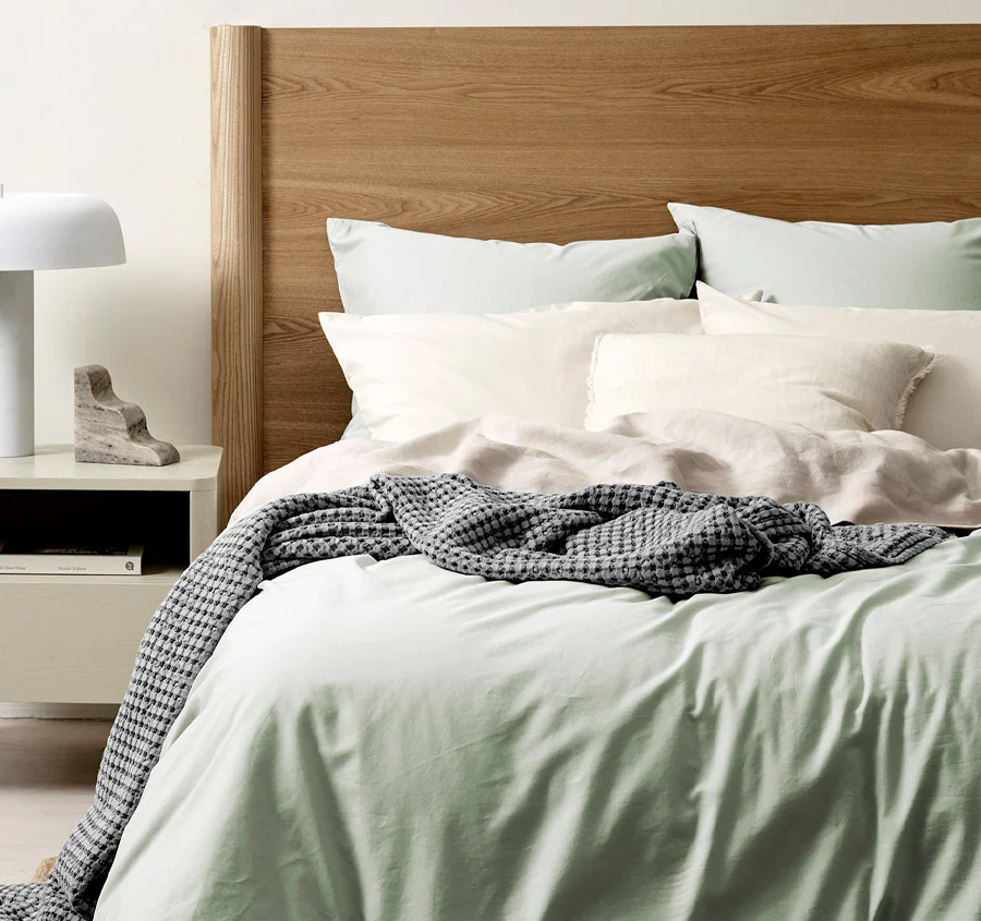 Halo Organic Cotton Quilt Cover Range Sage - Image 4