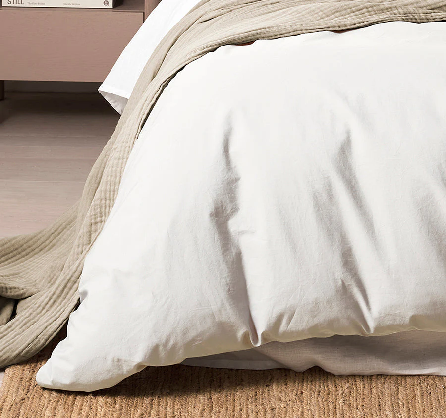 Halo Organic Cotton Quilt Cover Range White - Image 3