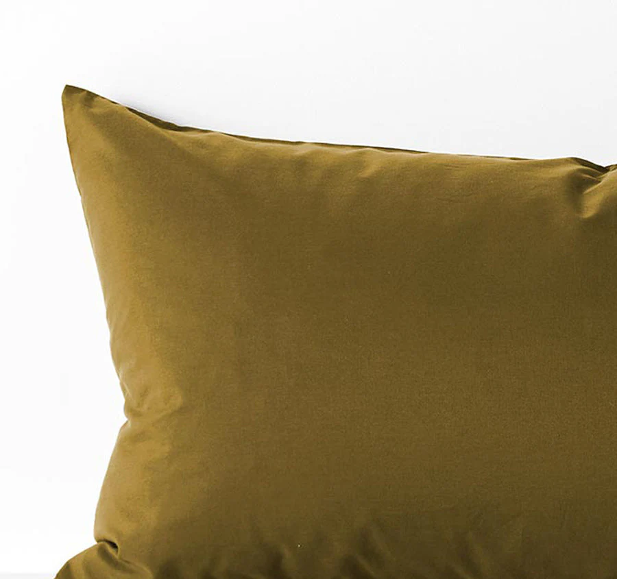 Halo Organic Cotton Standard Pillowcase Khaki - Image 2