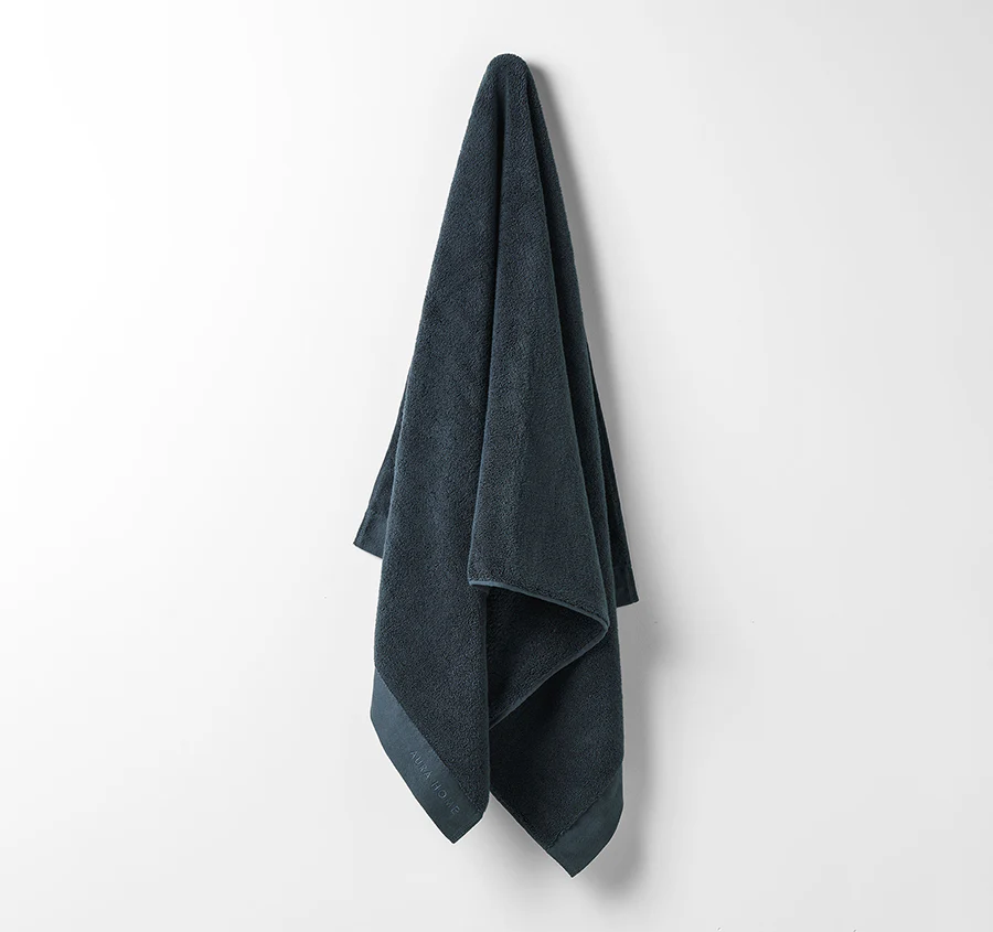 Haven 5 Piece 700GSM Cotton Bath Towel Set Slate - Image 3
