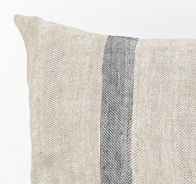 Herringbone 35x55cm Filled Cushion Natural - Image 2