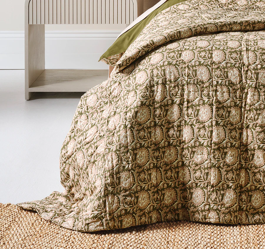 Jaipur Coverlet Olive - Image 3