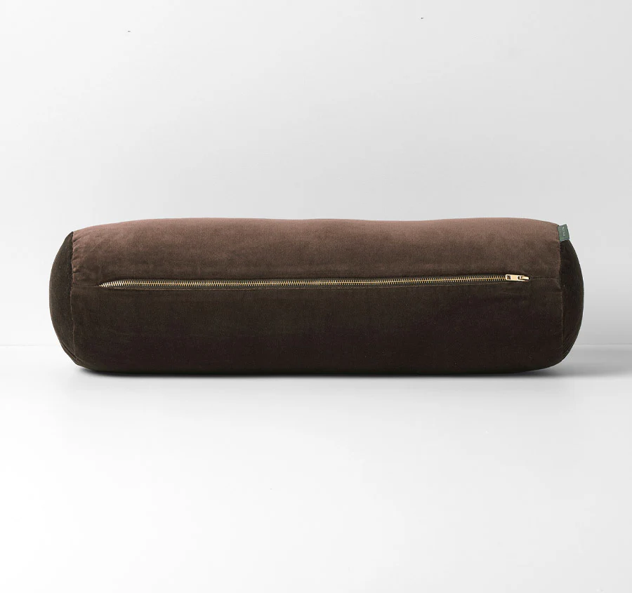 Luxury Velvet 18x60cm Filled Bolster Chocolate - Image 3