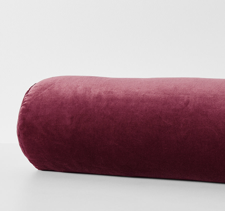 Luxury Velvet 18x60cm Filled Bolster Mulberry - Image 2