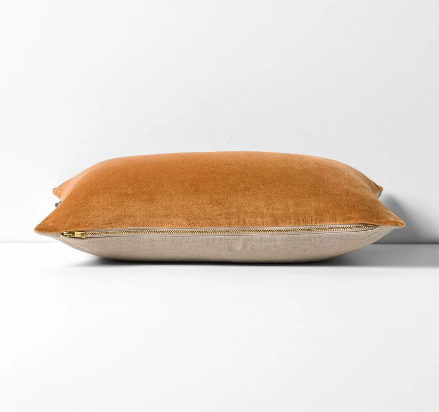 Luxury Velvet 30x50cm Filled Cushion Maple - Image 3