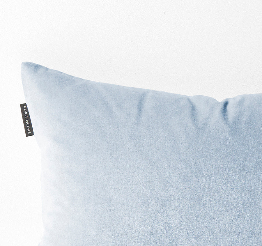 Luxury Velvet 30x50cm Filled Cushion Powder Blue - Image 2