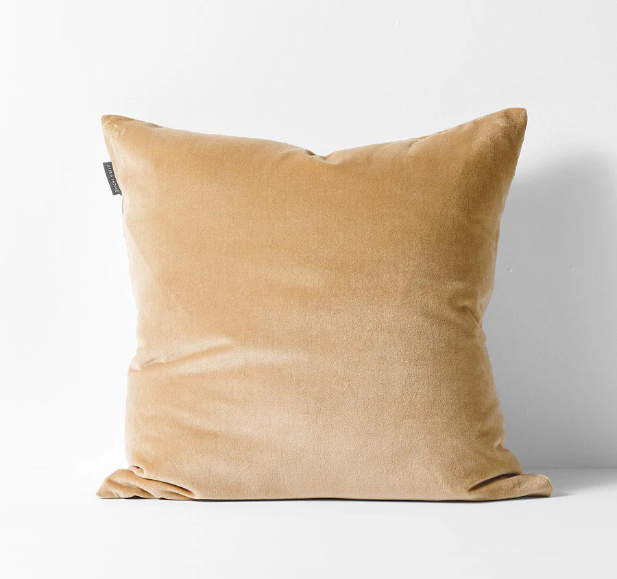 Luxury Velvet 50x50cm Filled Cushion Cashew