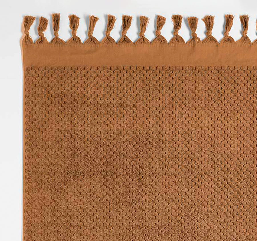 Milos 5 Piece 650GSM Cotton Bath Towel Set Caramel - Image 2