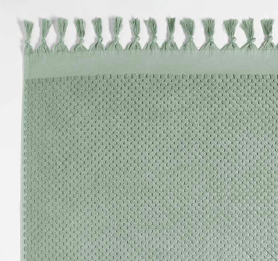 Milos 5 Piece 650GSM Cotton Bath Towel Set Sage - Image 2