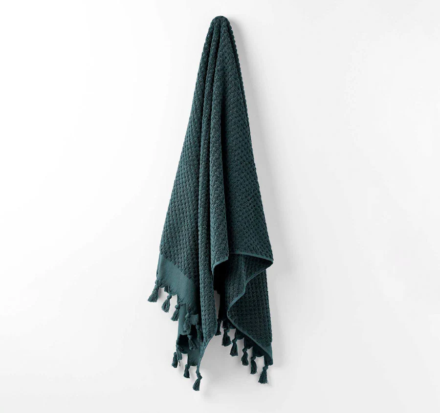 Milos 5 Piece 650GSM Cotton Bath Towel Set Slate - Image 3