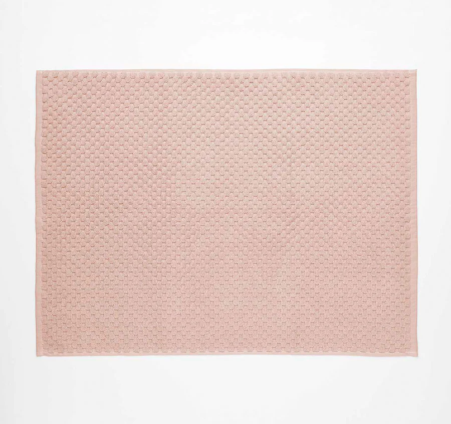 Milos 840GSM Cotton Bath Mat Pink Clay
